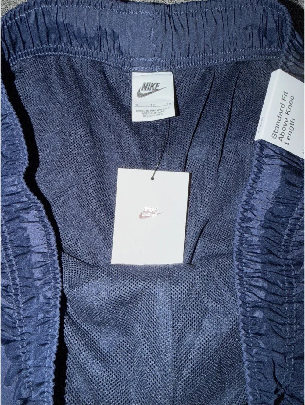 Nike Club Flow Men’s XL Woven Lined Shorts Obsidian/White FN3307-451 New